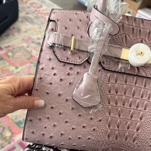 Chic Lilac Satchel Bag